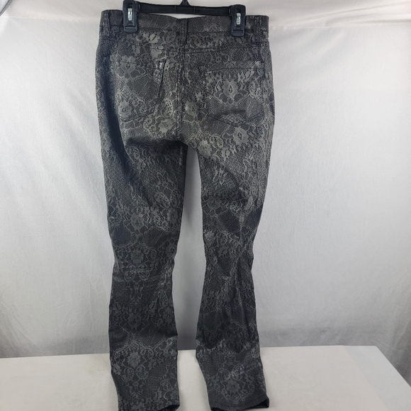 Cache mettalic looking snake skin slim fit pants Size 2 - Picture 3 of 5